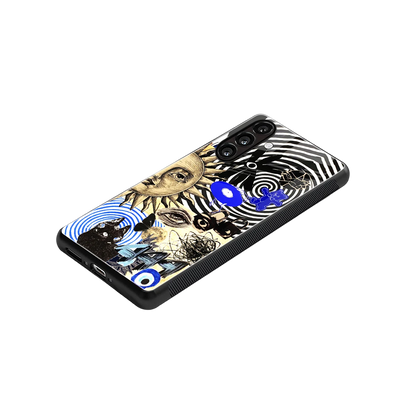 Psychedelic Vibes stylish phone case for samsung galaxy a17 5g | glossy glass and slim fit