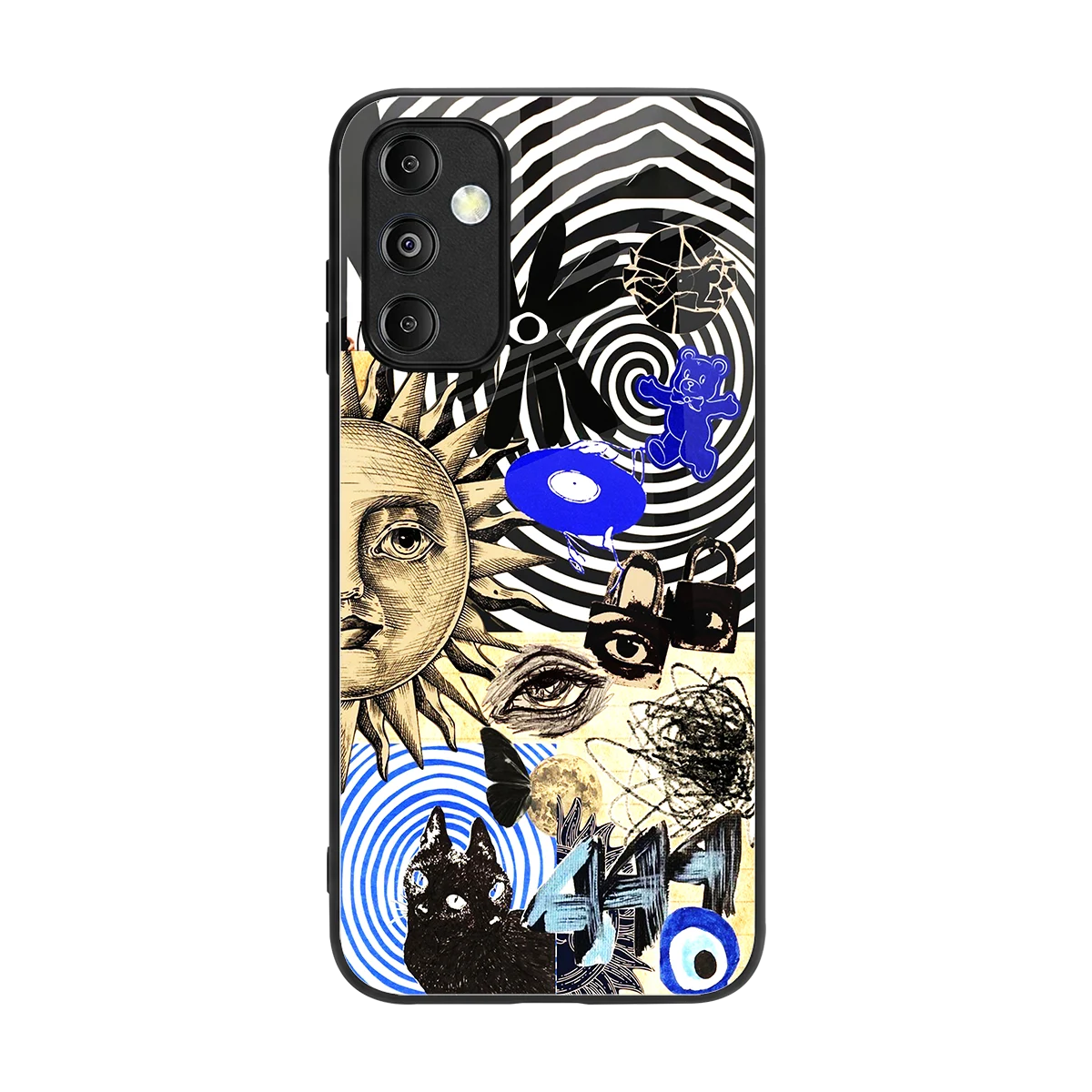 Psychedelic Vibes back phone cover | glass case for samsung galaxy m14 5g