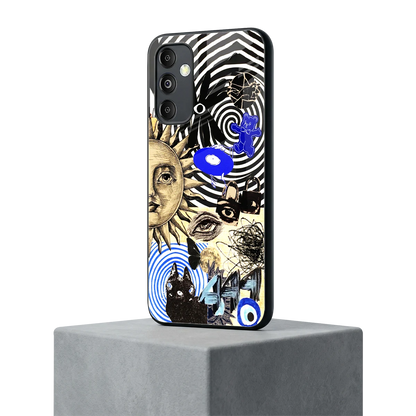 Psychedelic Vibes samsung galaxy m14 5g mobile cover | shockproof glass phone case