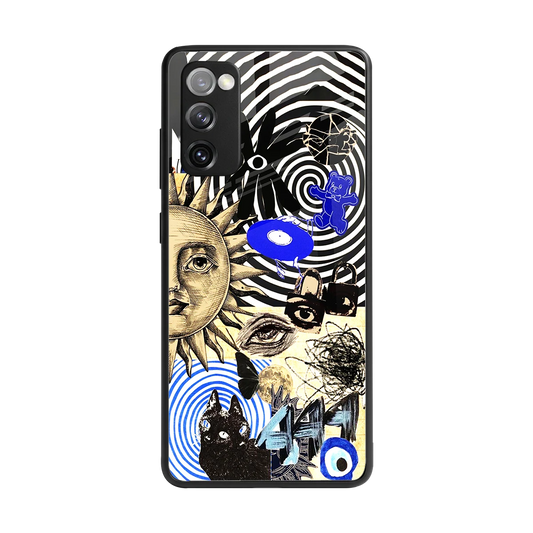 Psychedelic Vibes back phone cover | glass case for samsung galaxy s20 fe
