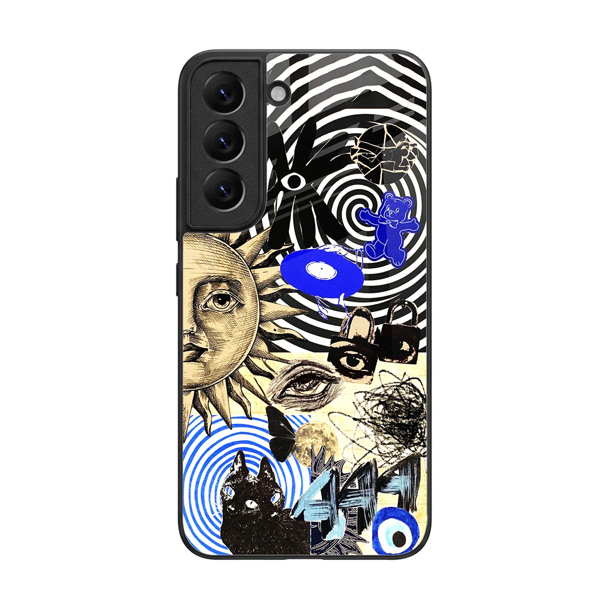 Psychedelic Vibes back phone cover | glass case for samsung galaxy s22