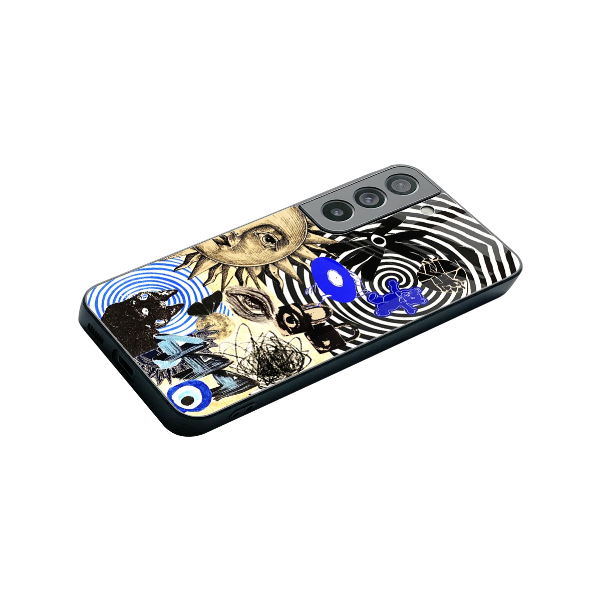 Psychedelic Vibes stylish phone case for samsung galaxy s22 | glossy glass and slim fit