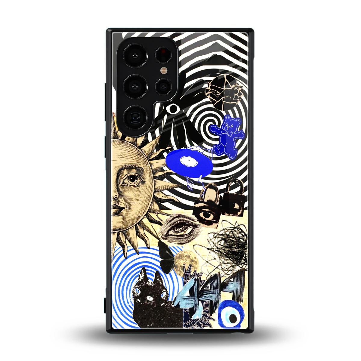 Psychedelic Vibes back phone cover | glass case for samsung galaxy s24 ultra
