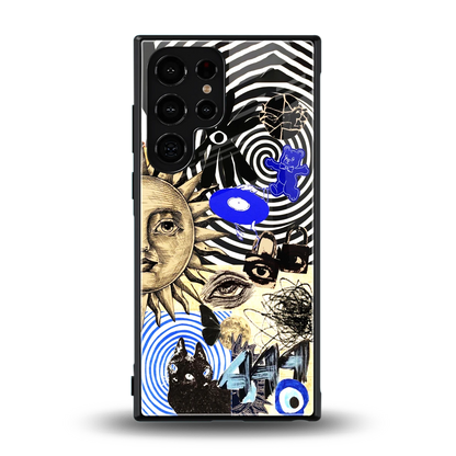 Psychedelic Vibes back phone cover | glass case for samsung galaxy s24 ultra