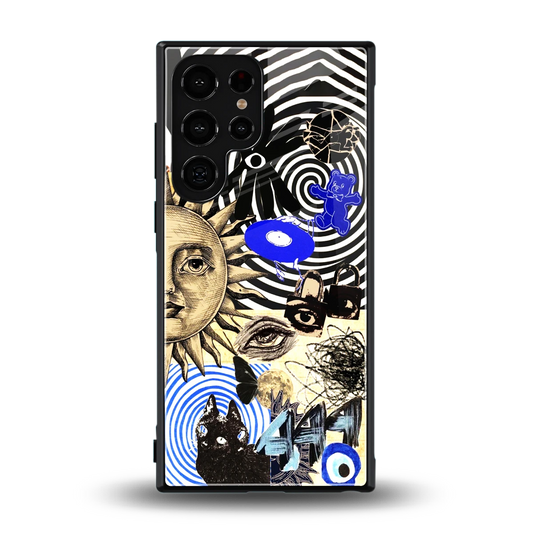 Psychedelic Vibes back phone cover | glass case for samsung galaxy s24 ultra
