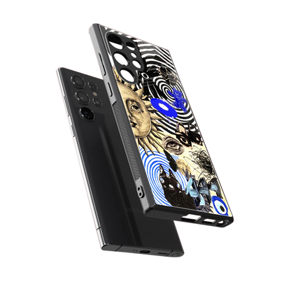 Psychedelic Vibes sleek samsung galaxy s23 ultra cover with tempered glass back and TPU edges