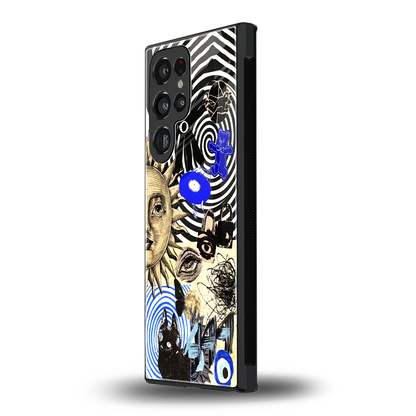 Psychedelic Vibes samsung galaxy s24 ultra mobile cover | shockproof glass phone case
