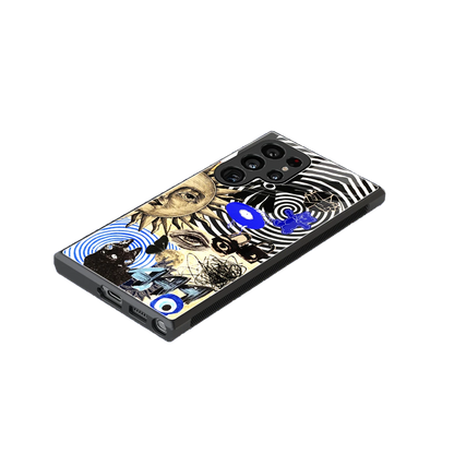 Psychedelic Vibes stylish phone case for samsung galaxy s23 ultra | glossy glass and slim fit
