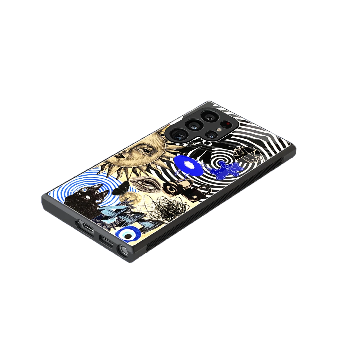 Psychedelic Vibes stylish phone case for samsung galaxy s24 ultra | glossy glass and slim fit