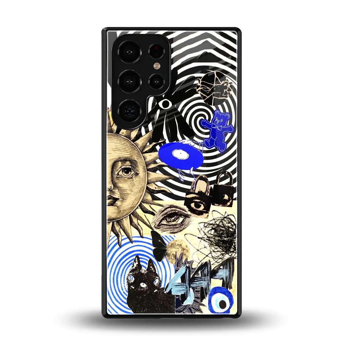 Psychedelic Vibes back phone cover | glass case for samsung galaxy s25 ultra