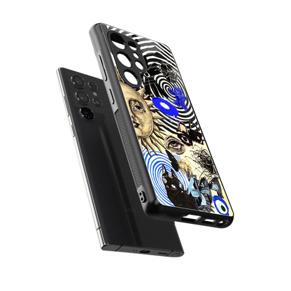 Psychedelic Vibes sleek samsung galaxy s25 ultra cover with tempered glass back and TPU edges