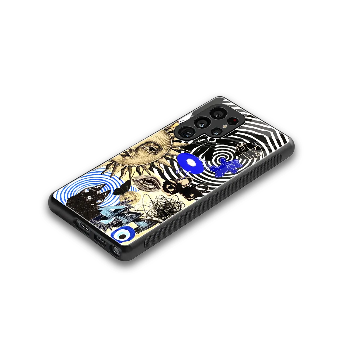 Psychedelic Vibes stylish phone case for samsung galaxy s25 ultra | glossy glass and slim fit