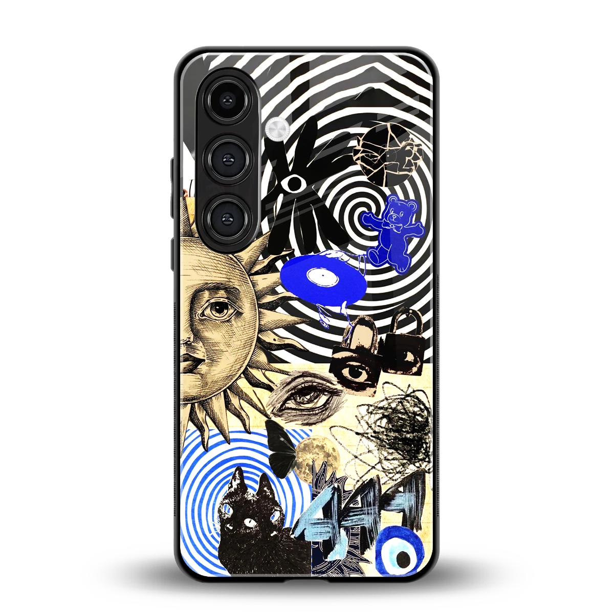 Psychedelic Vibes back phone cover | glass case for samsung galaxy s23 plus