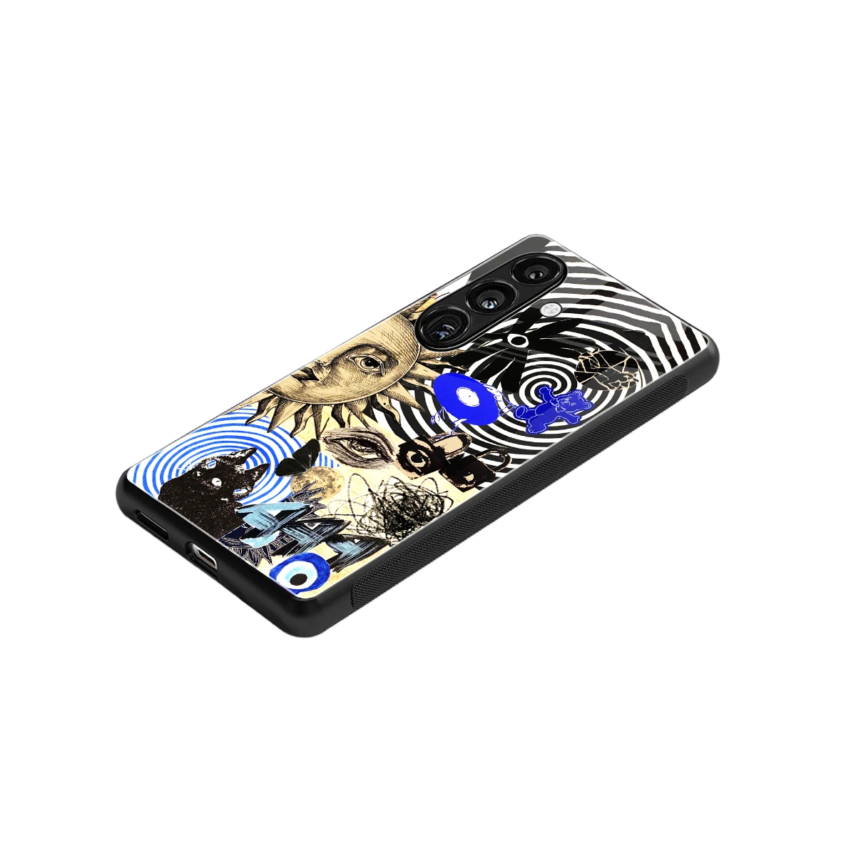 Psychedelic Vibes stylish phone case for samsung galaxy s24 | glossy glass and slim fit