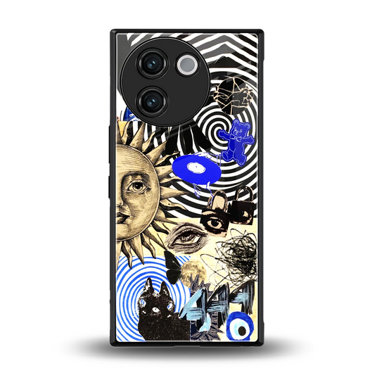 Psychedelic Vibes back phone cover | glass case for vivo v30e