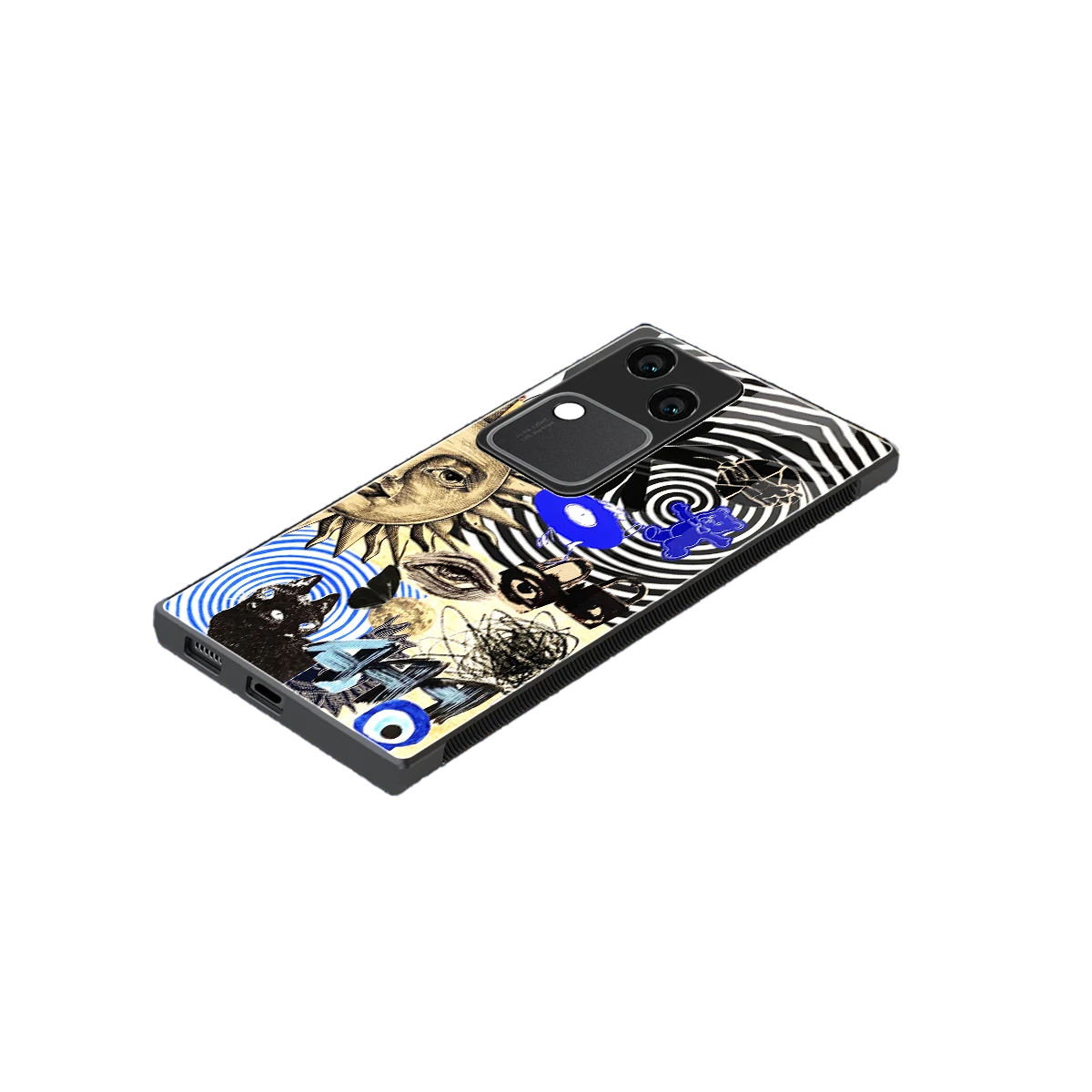 Psychedelic Vibes stylish phone case for vivo v30 | glossy glass and slim fit