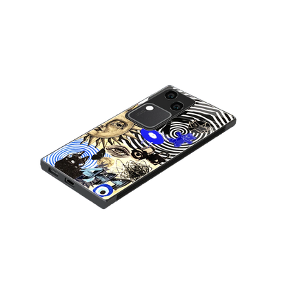 Psychedelic Vibes stylish phone case for vivo v30 | glossy glass and slim fit
