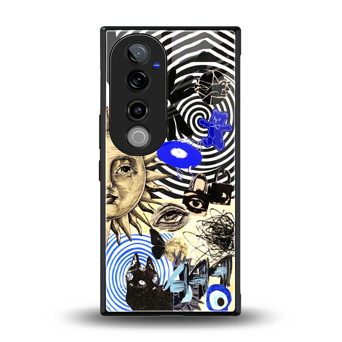 Psychedelic Vibes back phone cover | glass case for vivo v40 pro