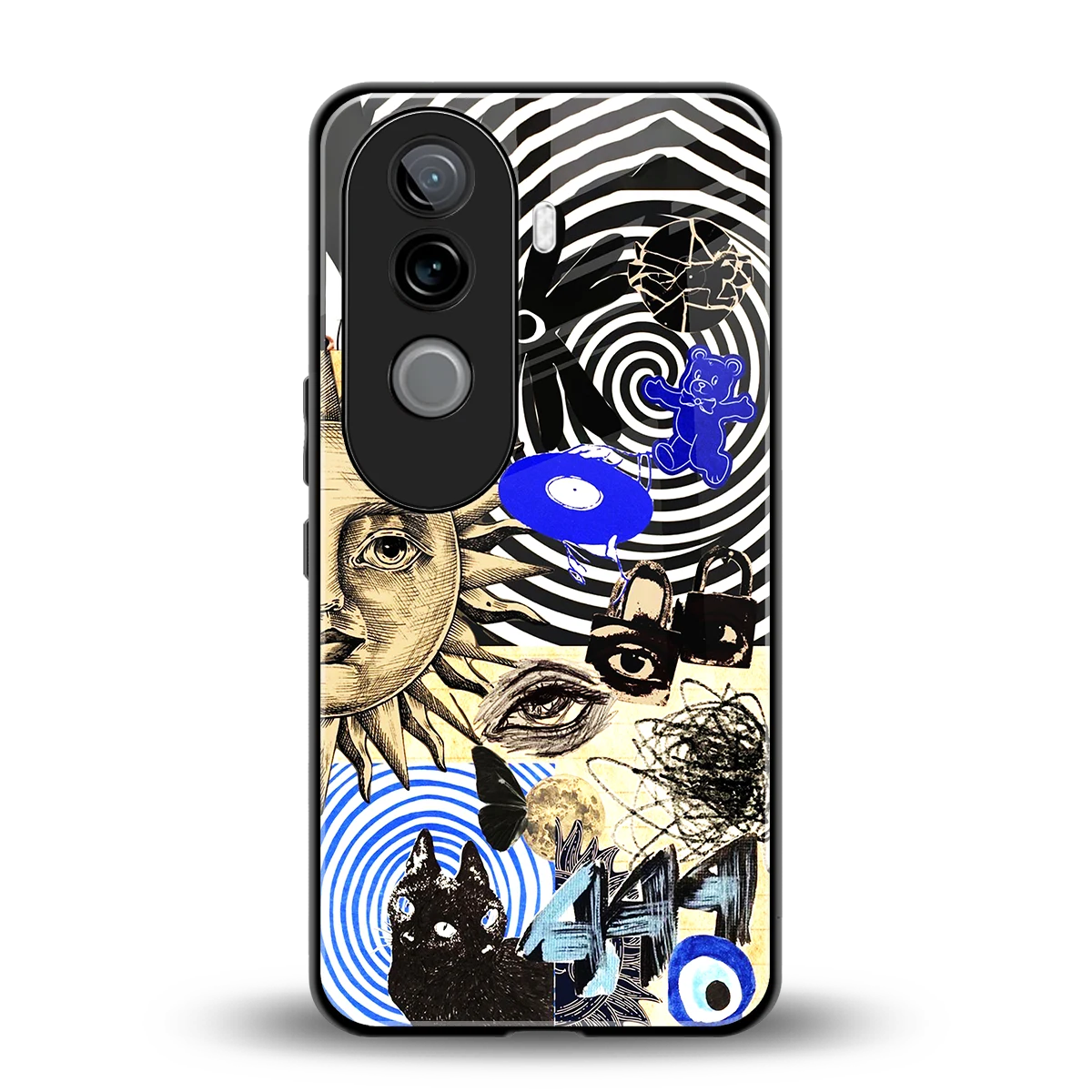 Psychedelic Vibes back phone cover | glass case for vivo v40e