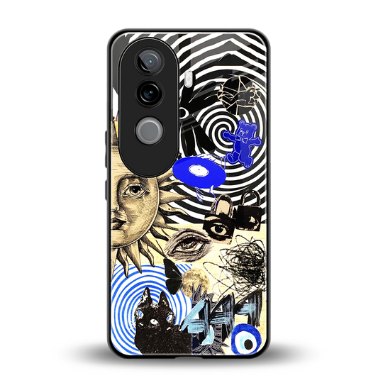 Psychedelic Vibes back phone cover | glass case for vivo v40e