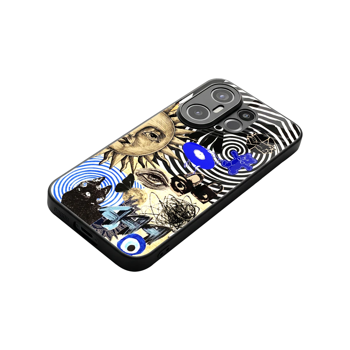 Psychedelic Vibes stylish phone case for vivo x200 fe | glossy glass and slim fit