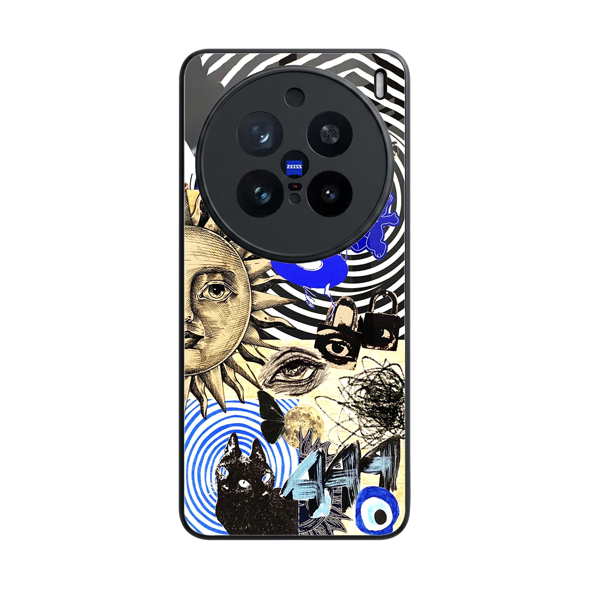 Psychedelic Vibes back phone cover | glass case for vivo x200 pro