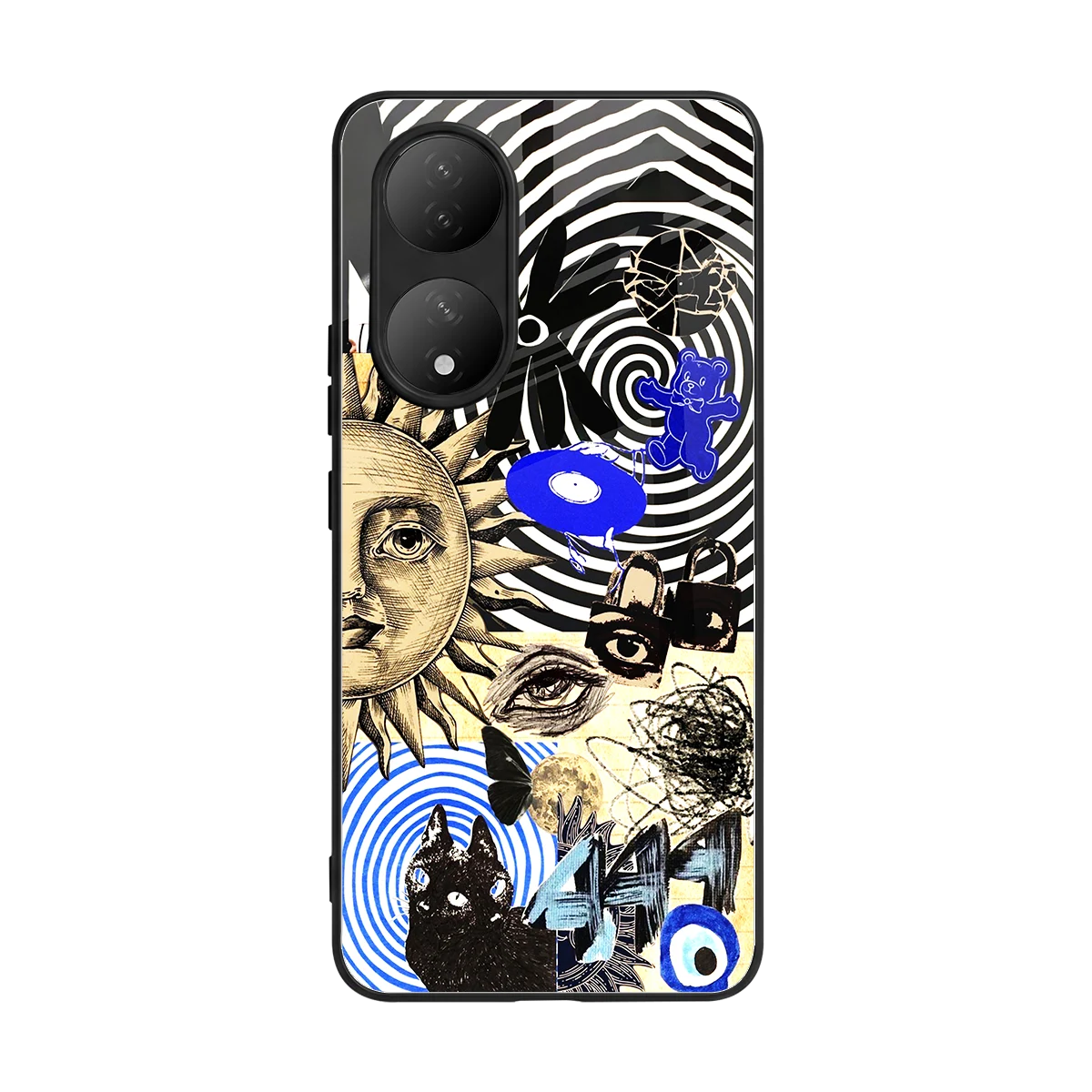 Psychedelic Vibes back phone cover | glass case for Vivo-y100