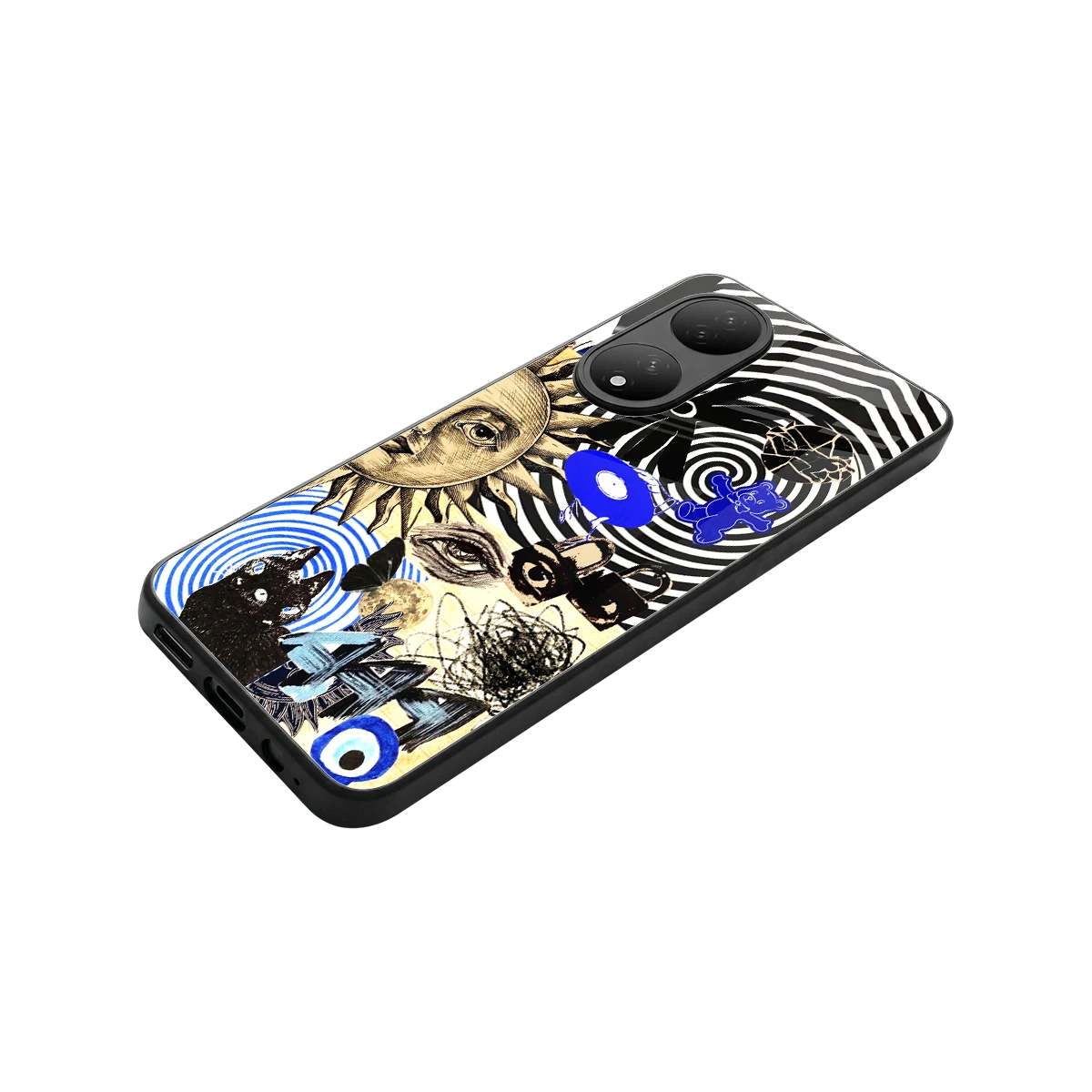Psychedelic Vibes stylish phone case for Vivo-y100 | glossy glass and slim fit