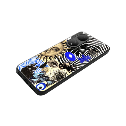 Psychedelic Vibes stylish phone case for Vivo-y100 | glossy glass and slim fit