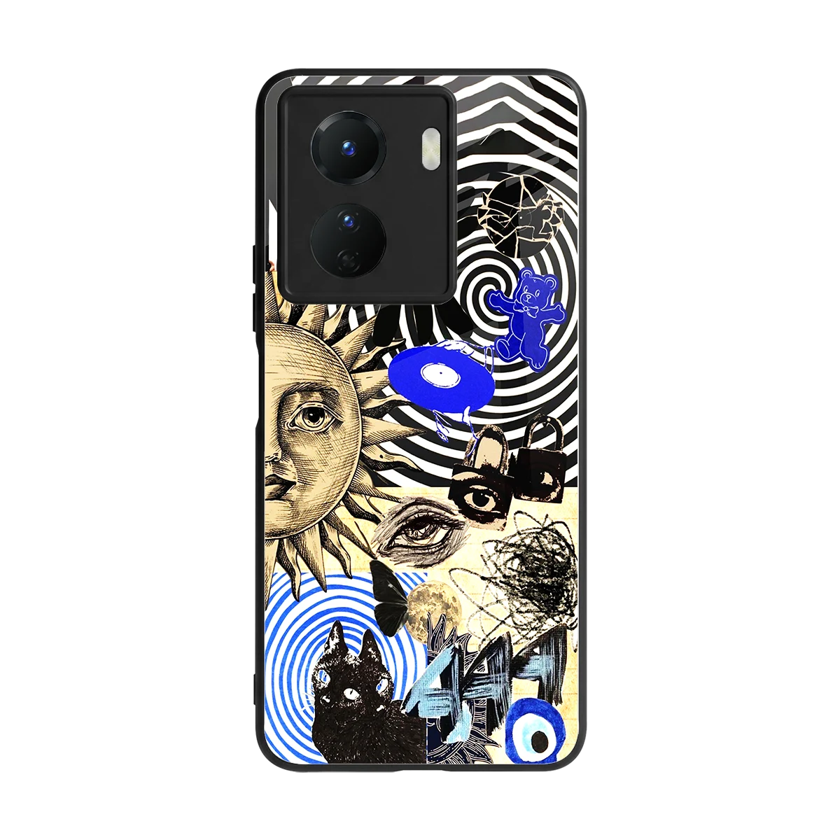 Psychedelic Vibes back phone cover | glass case for vivo y16