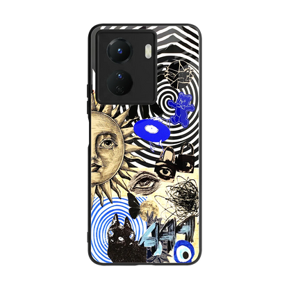 Psychedelic Vibes back phone cover | glass case for vivo y16
