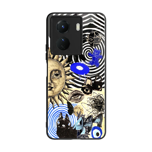 Psychedelic Vibes back phone cover | glass case for vivo y16