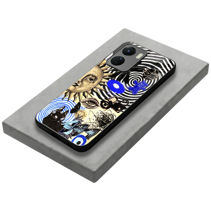 Psychedelic Vibes stylish phone case for vivo y16 | glossy glass and slim fit