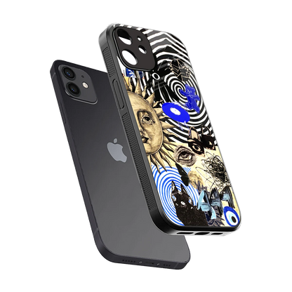 Psychedelic Vibes sleek iphone 11 cover with tempered glass back and TPU edges