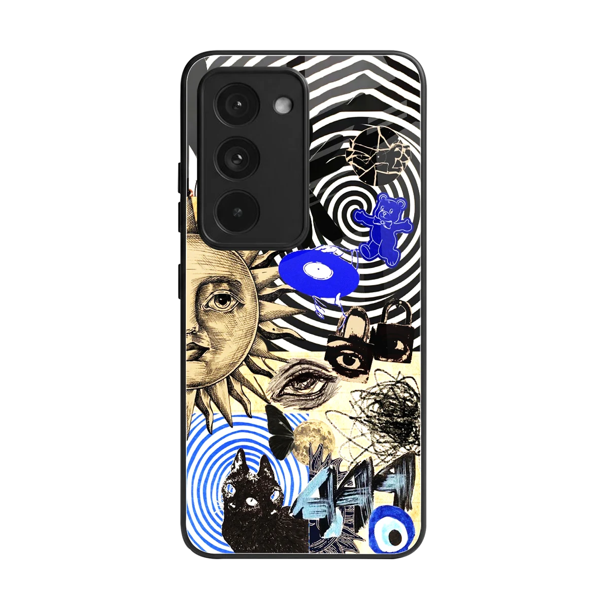 Psychedelic Vibes back phone cover | glass case for redmi 15 5g
