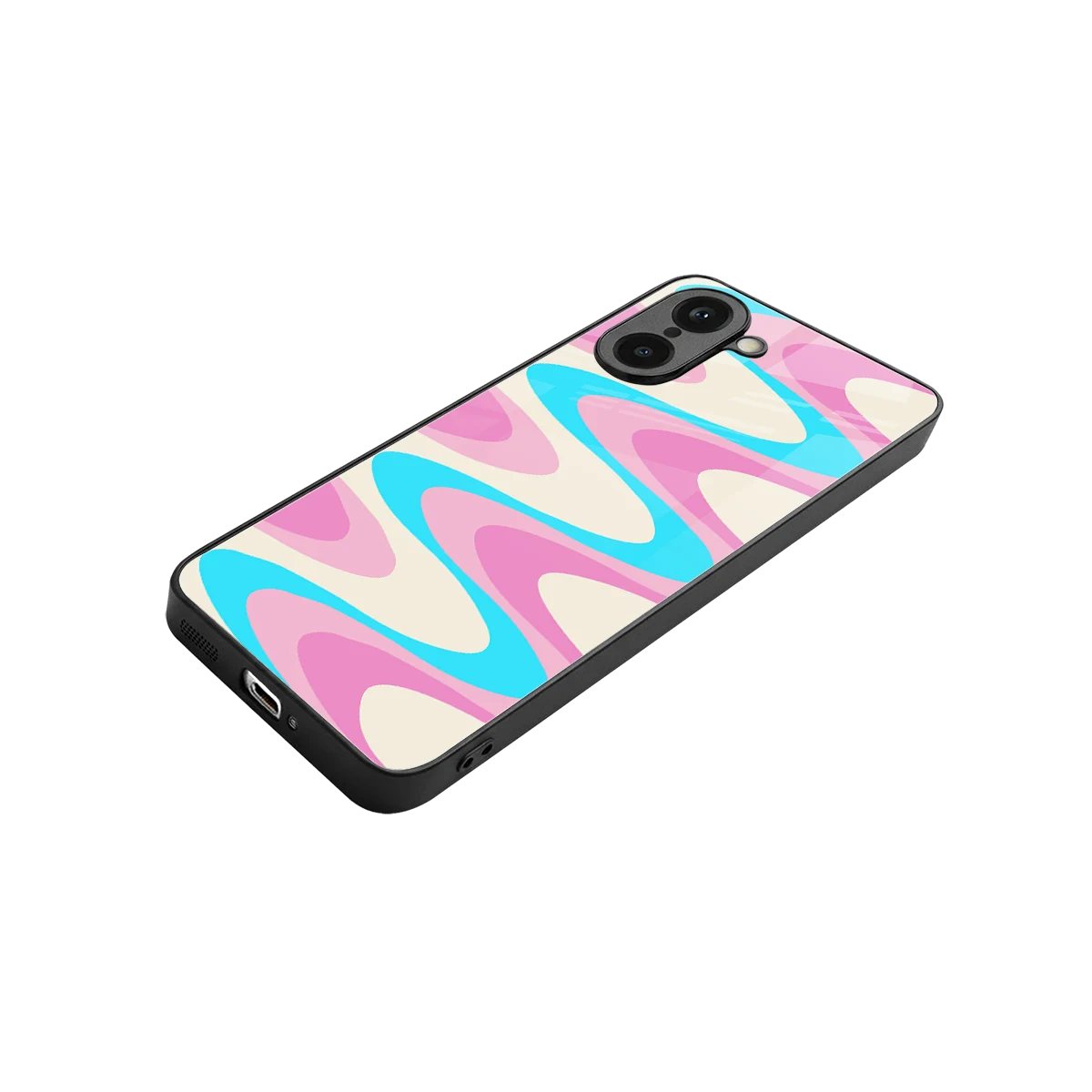 Psychedelic Zig stylish phone case for oneplus nord ce5 5g | glossy glass and slim fit