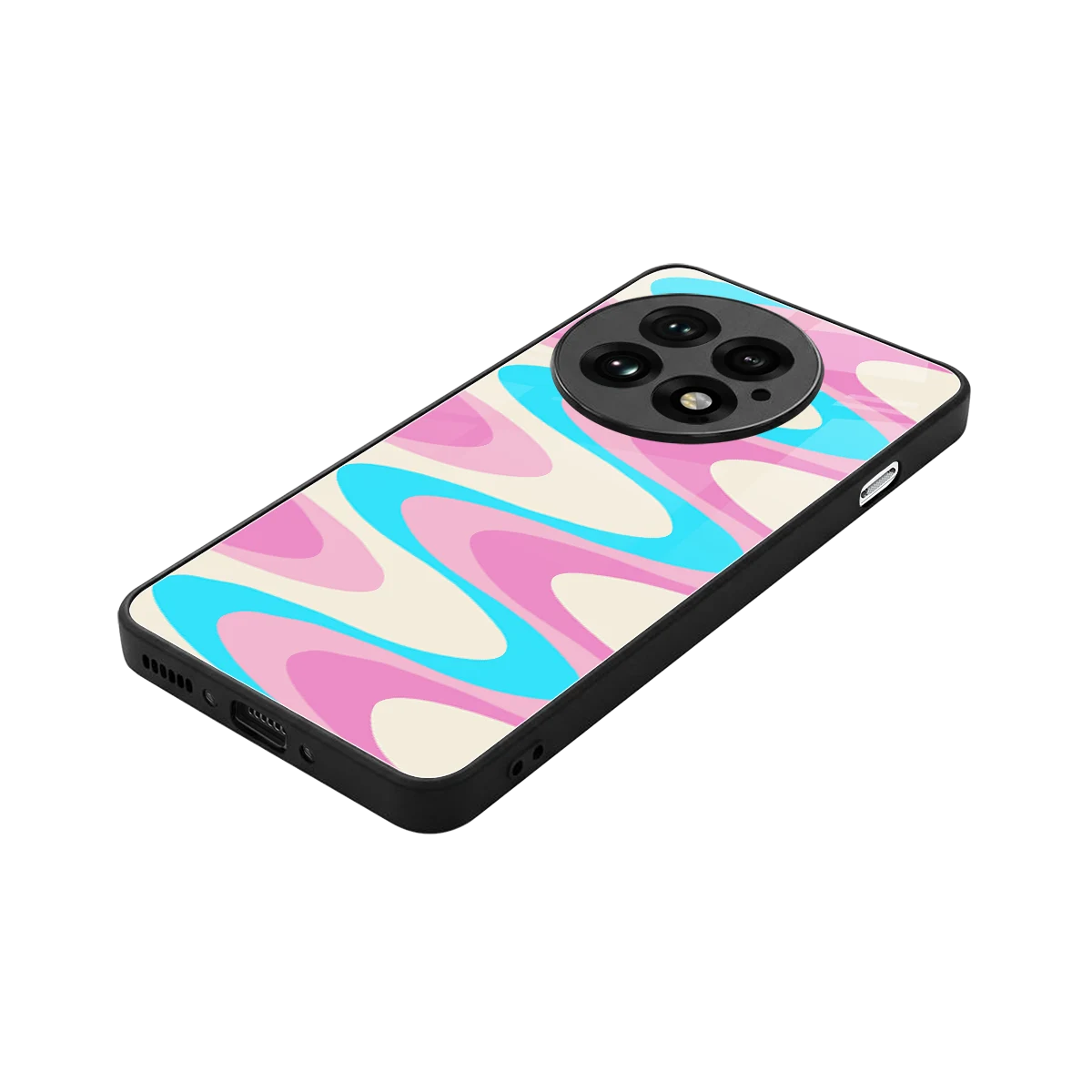 Psychedelic Zig stylish phone case for oneplus 13 | glossy glass and slim fit
