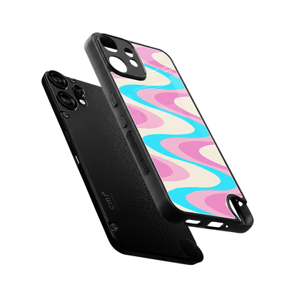Psychedelic Zig sleek cmf nothing phone 2 pro cover with tempered glass back and TPU edges