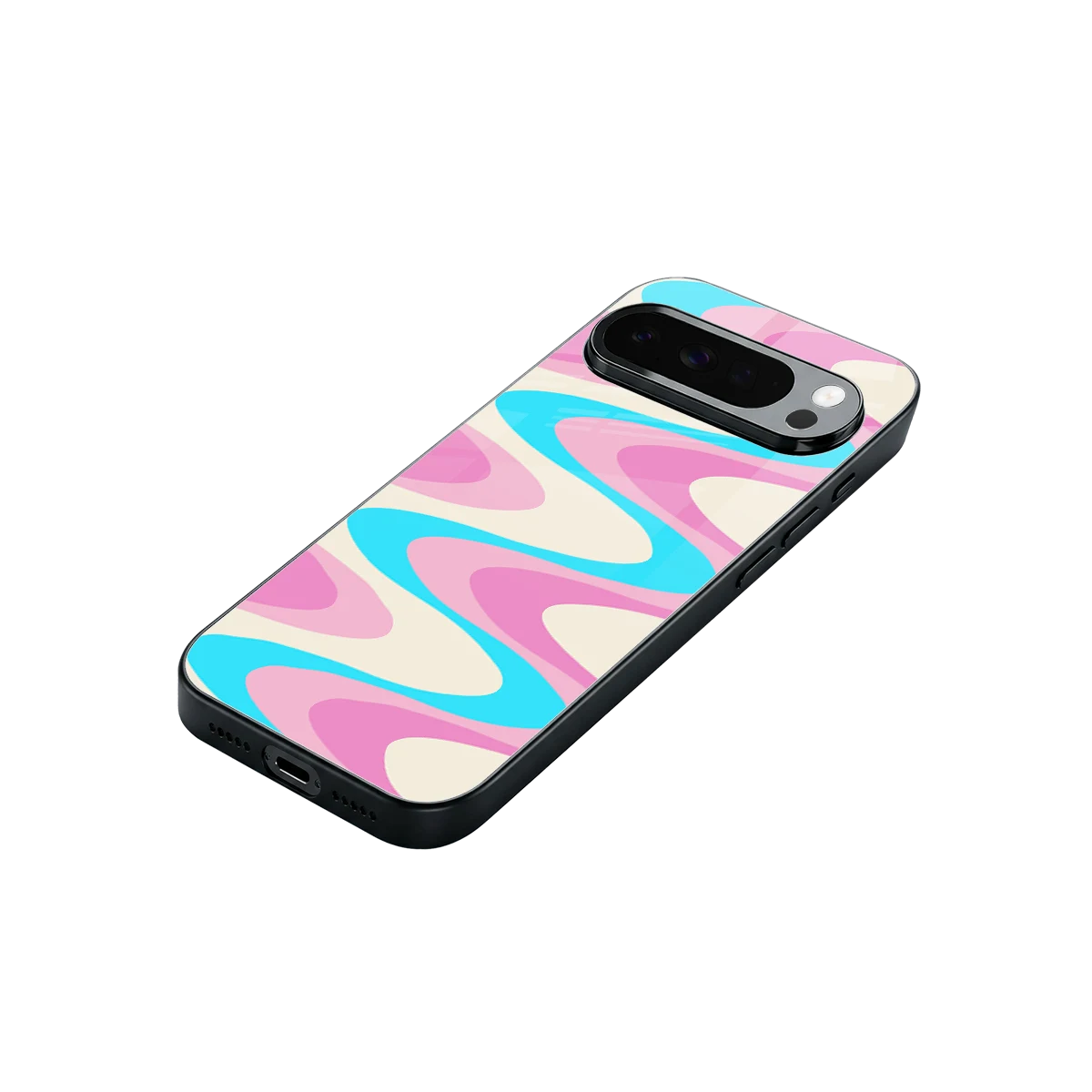 Psychedelic Zig stylish phone case for google pixel 10 pro xl | glossy glass and slim fit