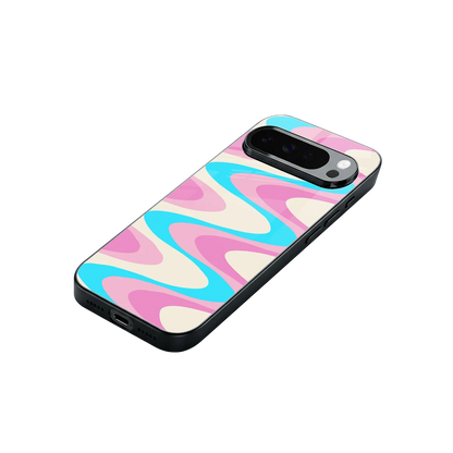 Psychedelic Zig stylish phone case for google pixel 10 pro xl | glossy glass and slim fit