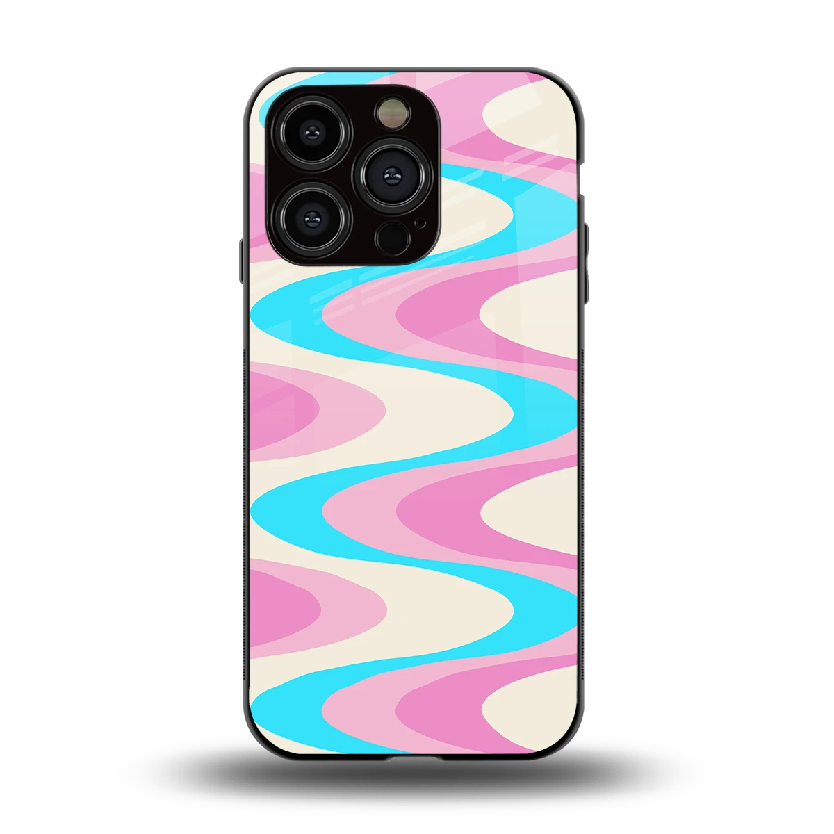Psychedelic Zig back phone cover | glass case for iphone 13 pro