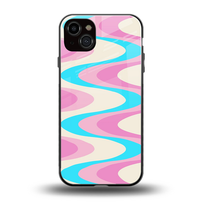 Psychedelic Zig back phone cover | glass case for iphone 15 plus