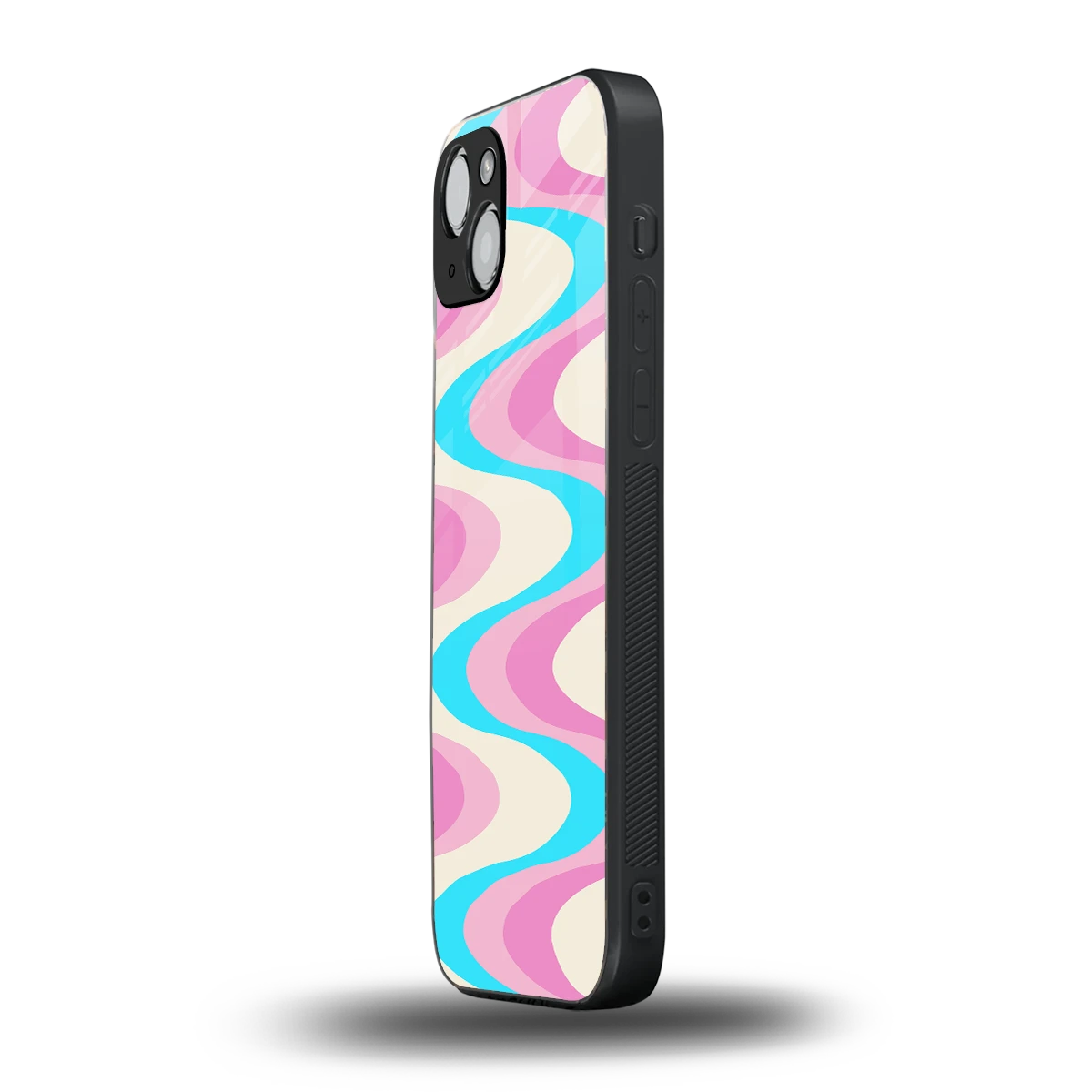 Psychedelic Zig iphone 15 mobile cover | shockproof glass phone case