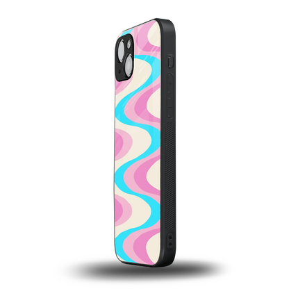 Psychedelic Zig iphone 15 mobile cover | shockproof glass phone case