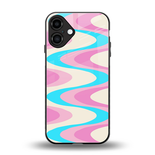 Psychedelic Zig back phone cover | glass case for iphone 16 plus