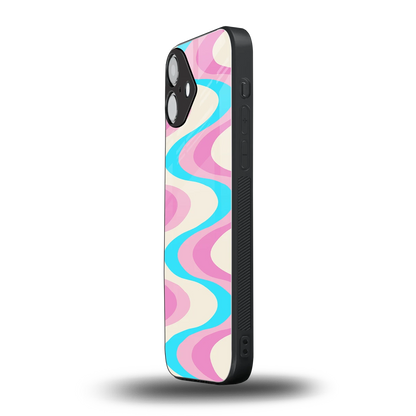Psychedelic Zig iphone 16 plus mobile cover | shockproof glass phone case