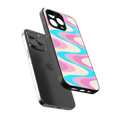 Psychedelic Zig sleek iphone 16 pro max cover with tempered glass back and TPU edges
