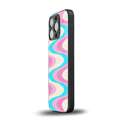 Psychedelic Zig iphone 16 pro mobile cover | shockproof glass phone case