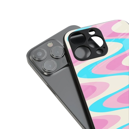 Psychedelic Zig stylish phone case for iphone 15 pro | glossy glass and slim fit