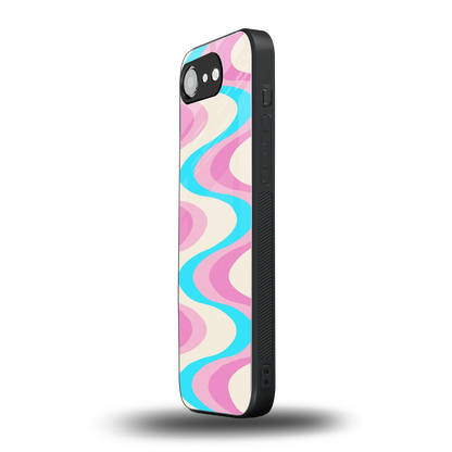 Psychedelic Zig iphone 16e mobile cover | shockproof glass phone case